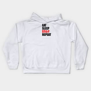 eat sleep stay repeat Kids Hoodie